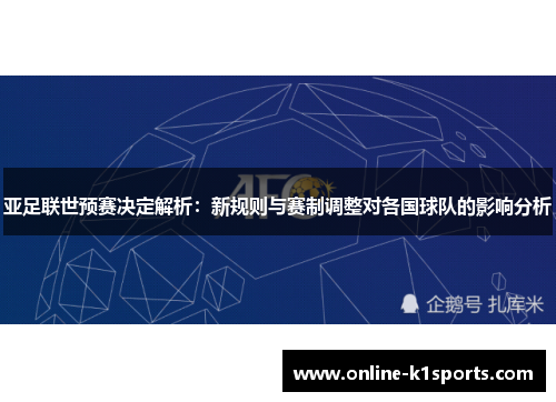 亚足联世预赛决定解析:新规则与赛制调整对各国球队的影响分析
